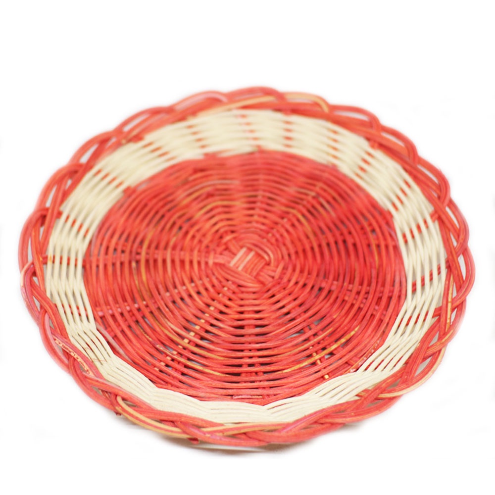 FM - Piring Rotan ANYAMAN motif - diameter 24cm - isi 5pcs