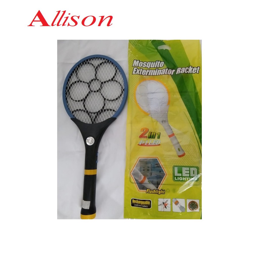Raket Nyamuk Allison 118 Plus Senter Yang Bisa Dilepas - Charge Listrik