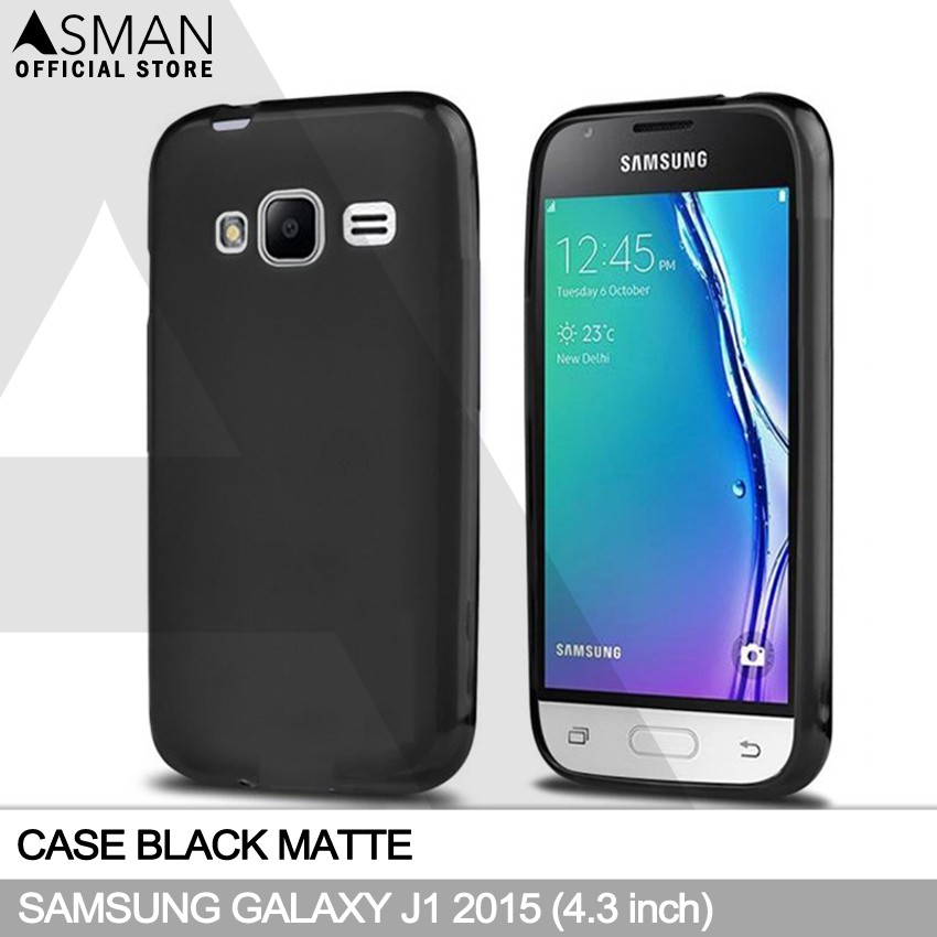 Ultraslim Samsung Galaxy J1 (2015) / J100 (4.3&quot;) | Soft Case Black Matte - Hitam