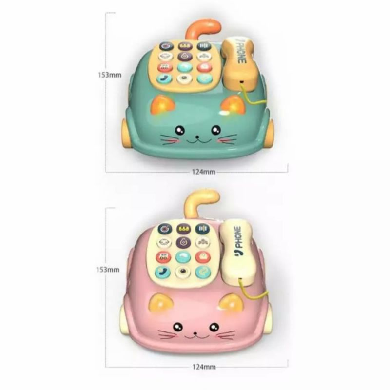 baby pull telephone toys mainan telepon bayi