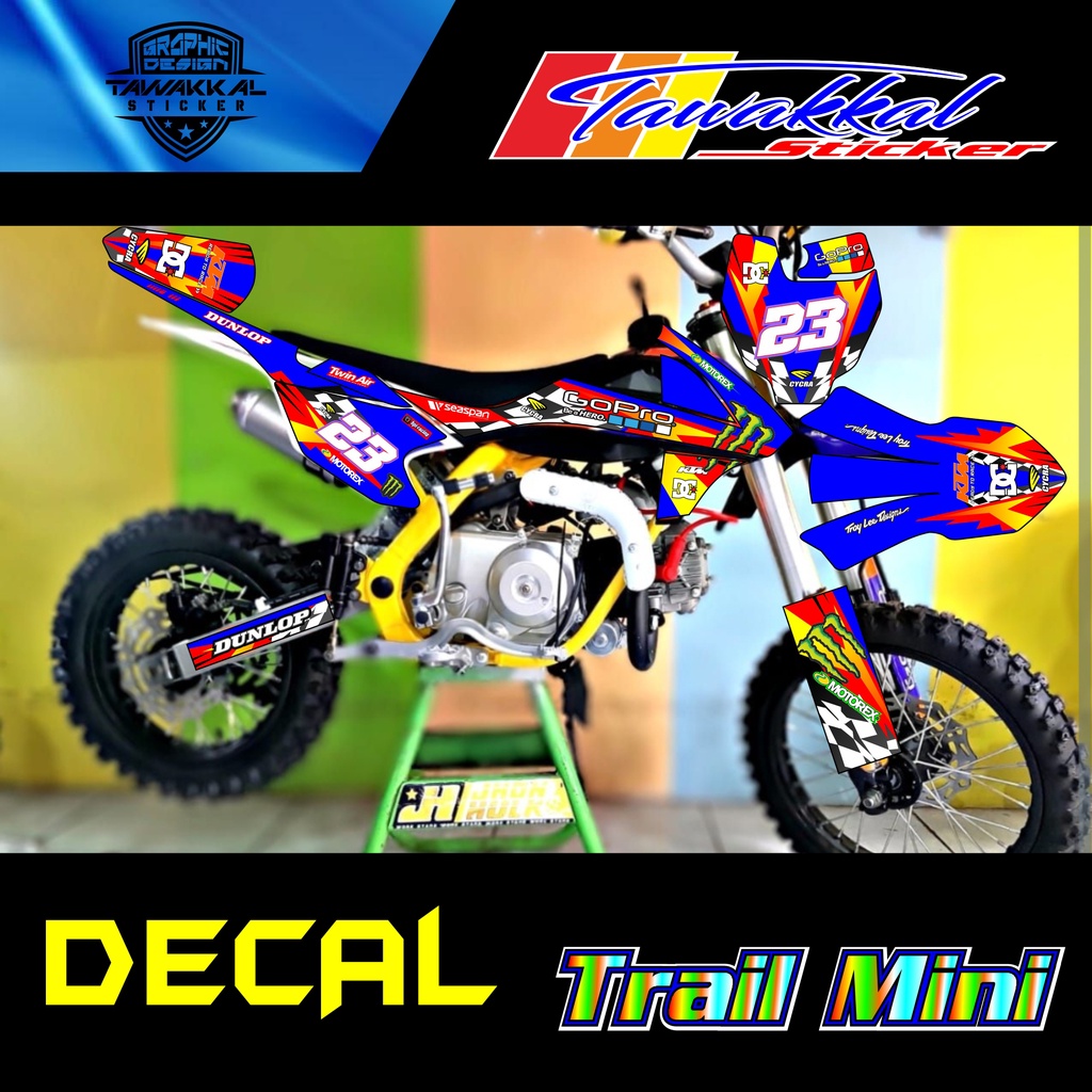 Decal Sticker Motor Mini Trail SK PRO 110cc Full Body Motif Terbaru dan Keren