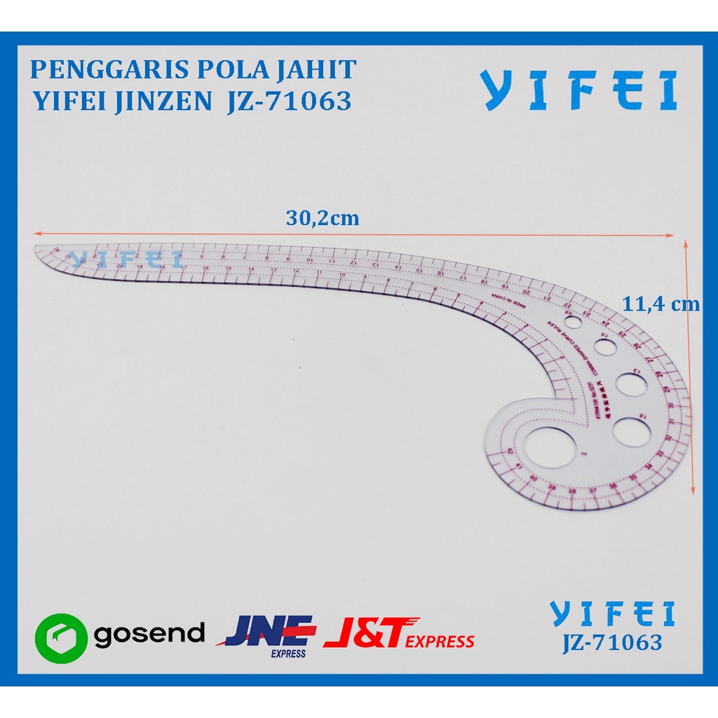 PENGGARIS POLA JAHIT PUTIH/PENGGARIS POLA JAHIT/PENGGARIS JAHIT YIFEI - JZ-71066