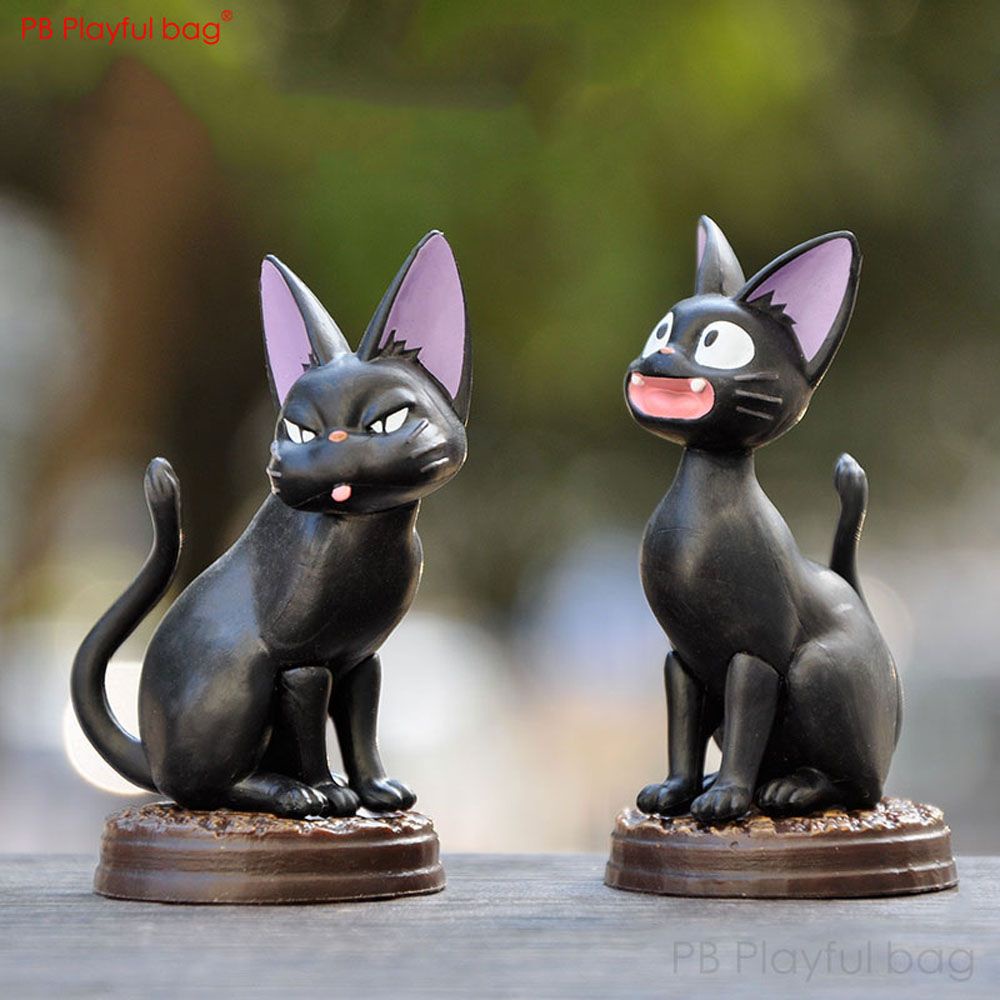 QUINTON 6pcs/set Black Cat Action Figures Kid Ornaments Miniatures Gift Funny Toys DIY Home Decor Small Statue Figure Figurines