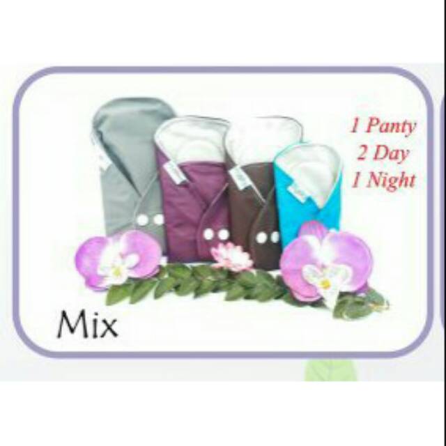 Menspad Riyoka mix 1n,2d,1p malam siang pantyliner panty Menstrual Pad menstrualpad pembalut kain mo