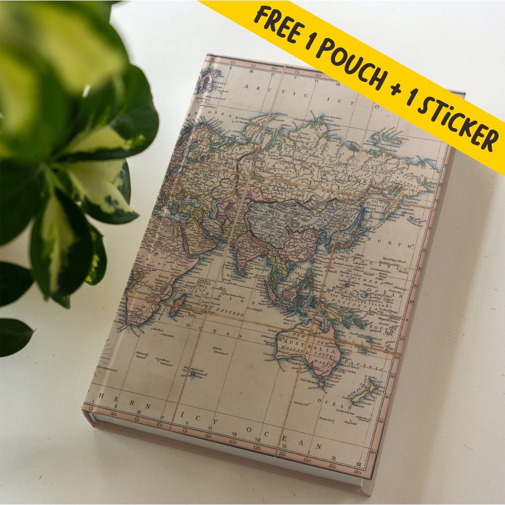 

Buku Catatan Notebook Diary Planner Journal Agenda, Polos dan Dotted Maps Peta