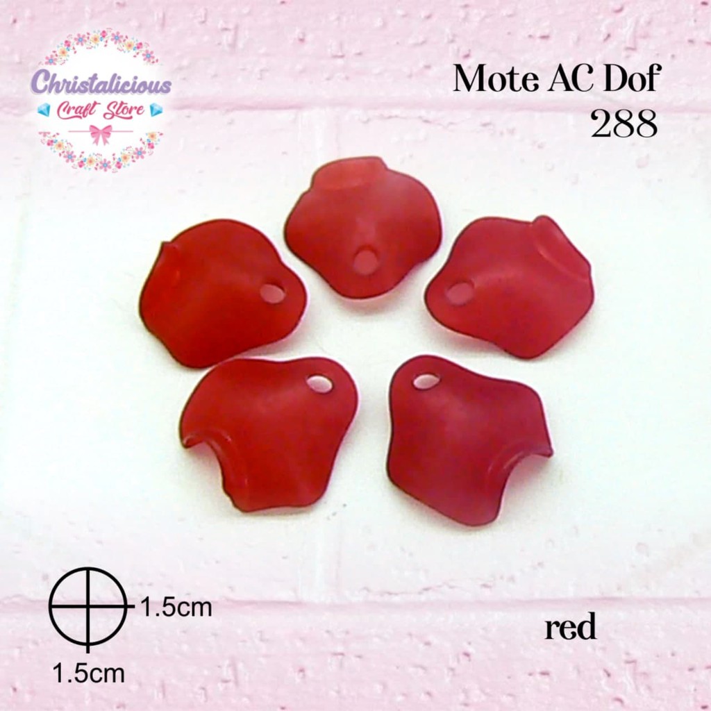 Aplikasi Akrilik s288 kecil bahan craft, bahan aksesoris, akrilik bunga, akrilik kelopak, bros