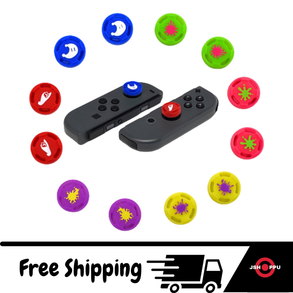 Nintendo Switch Joycon Thumb Grip Cover Analog Silikon Cap Fosmon Analog Cover Thumbs Grips