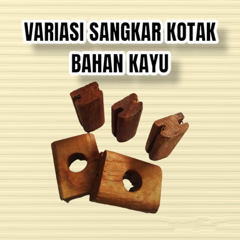 Variasi sangkar burung kotak bahan kayu
