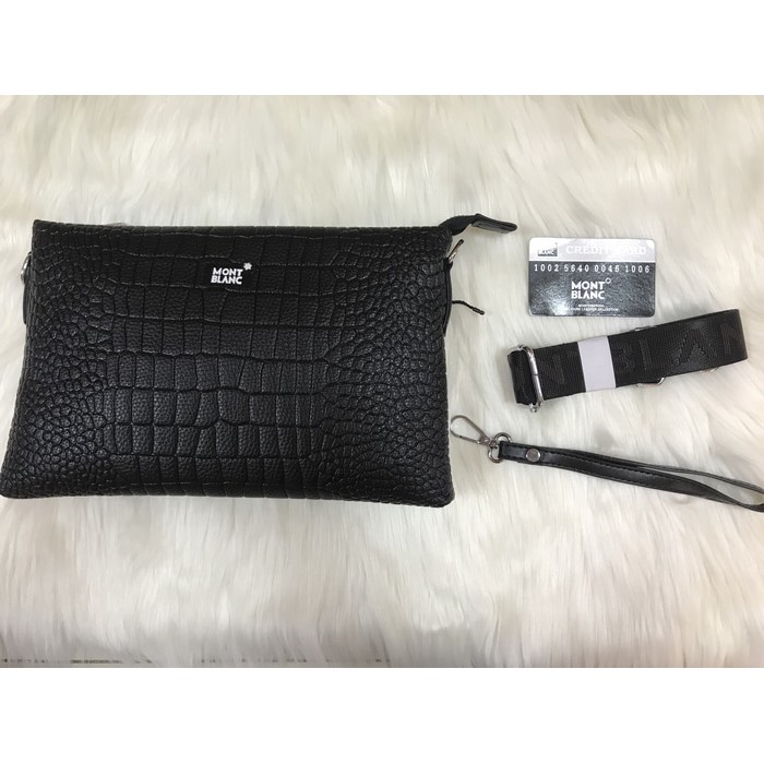 Handbag / Tas Tangan / Clutch Pria Montblanc Leather Croco Terlaris