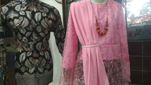 [new Arival] Wou Batik Couple Silvia Brokat Tille-modern Batik Couple Sarimbit Brokat - Bs099