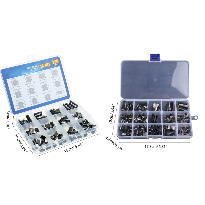 Btsg 120pcs Opamp Timer Darlington Phototcouple IC Chips LM324N LM339N LM358P LM393