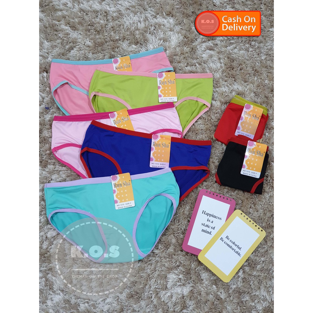 cd undies celana dalam wanita runsha kombinasi warna lis