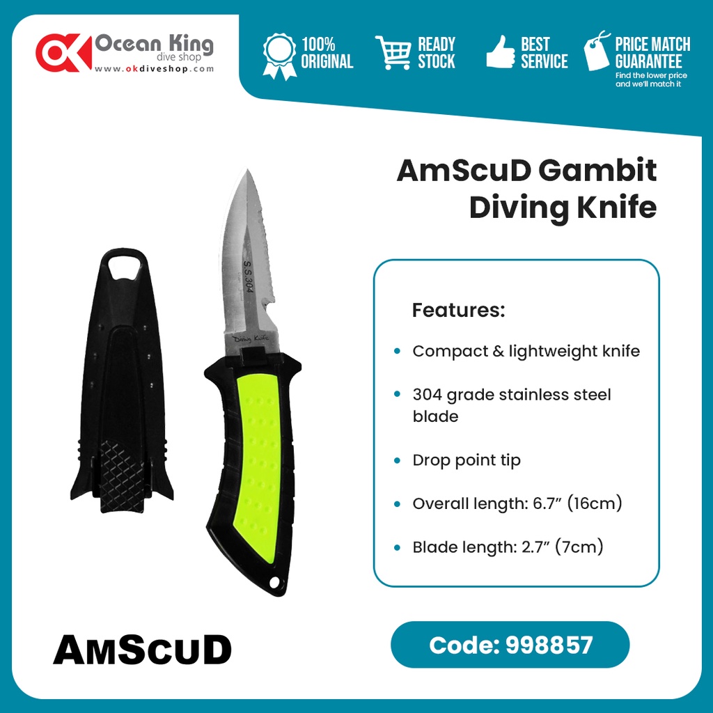 DIVING CUT / DIVING KNIFE AMSCUD GAMBIT - 17cm 998857