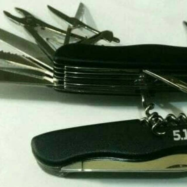 Alat multifungsi /pisau lipat tools 5.11 survival kit  11 in 1+pouch