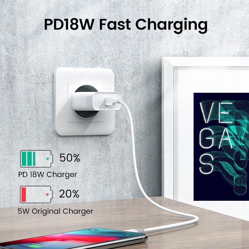 Original PD Charger Quick Charger Type-c To Type-c 18W Untuk OPPO XIAOMI HUAWEI Samsung