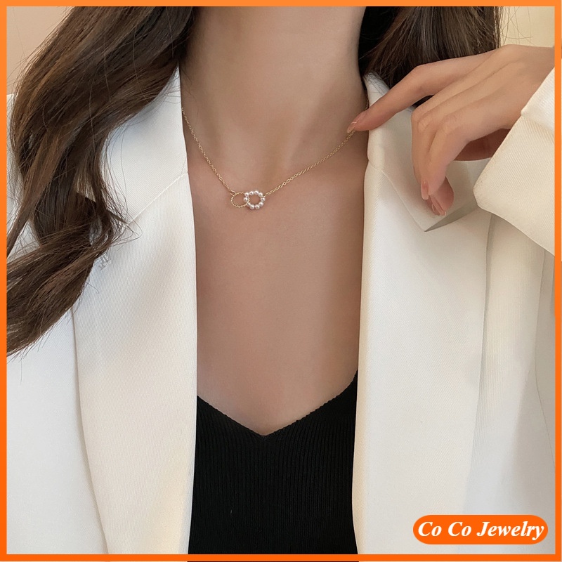 Choker Light Luxury Niche Retro Pearl Necklace Female Ins Simple Trend Clavicle Chain Fashion Hundred Matching Accessories Jewelry Gift