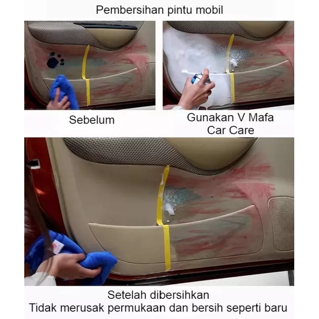 Foam Pembersih Jok Kulit Kain Beludru Plafon Dashboard Interior Mobil /Cairan Pembersih Interior Dalam Mobil/Foam Cleaner Multifungsi/V MAFA CAR CARE/Pembersih interior mobil/Multifunctional foam cleaner/Car foam cleaning