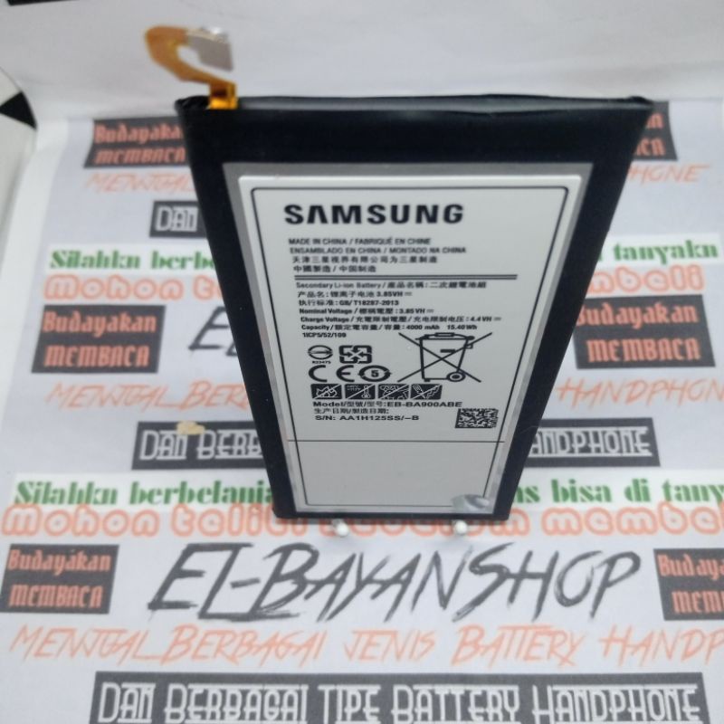 Batrai Samsung Galaxsy A9 2016 A900 A900F Batre EB-BA900ABE Baterai Original