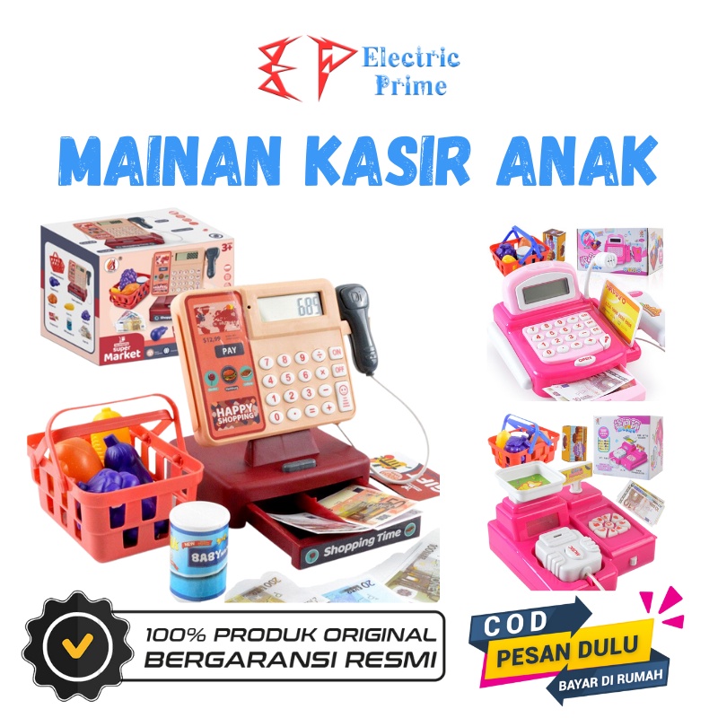 Mainan Anak Simulasi Peran Kasir Supermarket Edukatif Shopping Toys Role Game Play