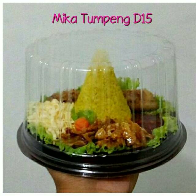 (ISI 20PCS - CT15 COK) Mika Tumpeng Mini D15 - Mika Kue Tart - Box Tumpeng - Mika Bolu Bulat