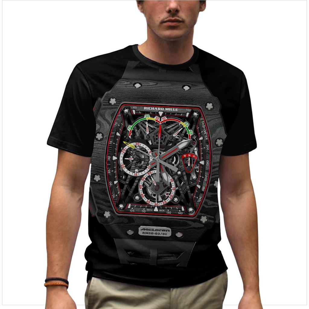 Kaos Pria Jam Tangan 3D Richard Mille RM50 03 - Kaos Pria Big Size - SHOPLAB88