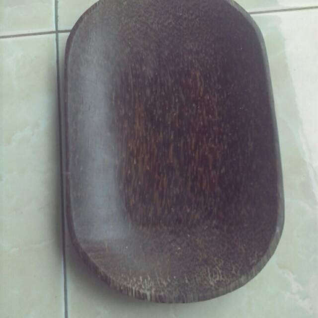 Piring dari kayu aren/Lodor kayu aren isi 5 buah/penampan kayu