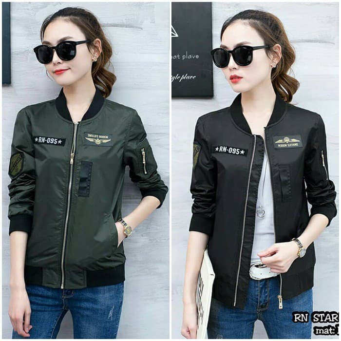 Rn Star Jaket Bomber Wanita Premium - Jaket Bomber - Jaket Wanita - Jaket Parka Wanita-2