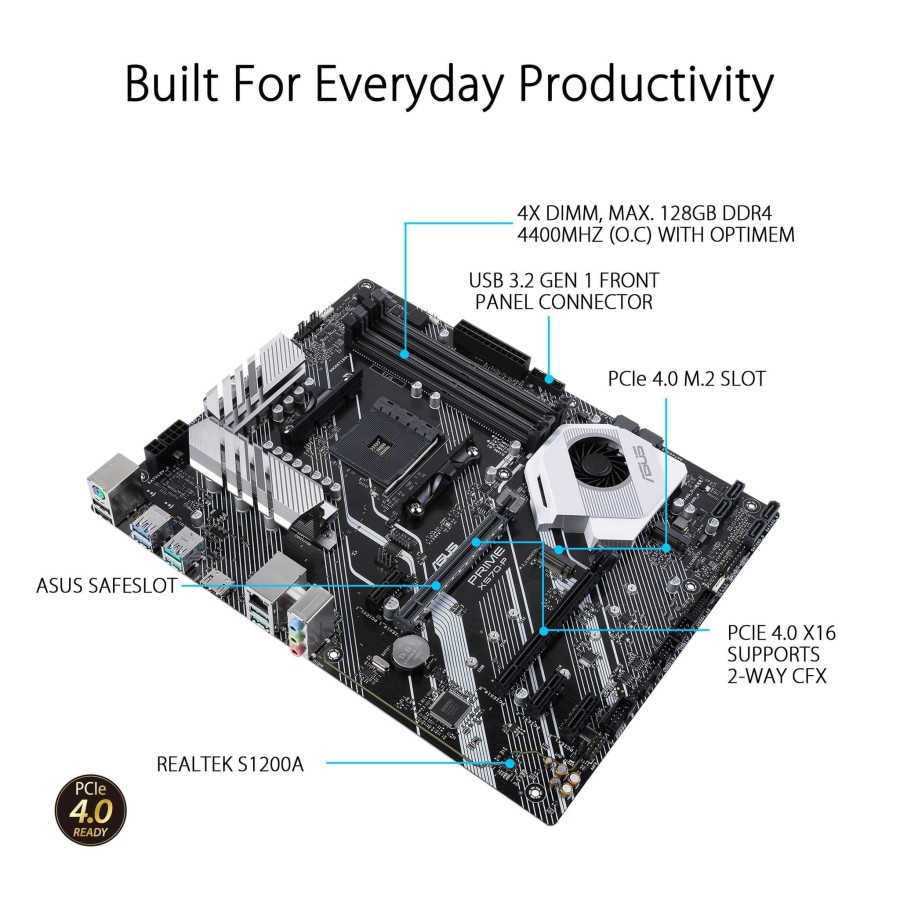 Mainboard Asus Prime X570-P/CSM AMD AM4 - Asus X570 P/CSM AMD socket AM4 - Asus X570P Prime