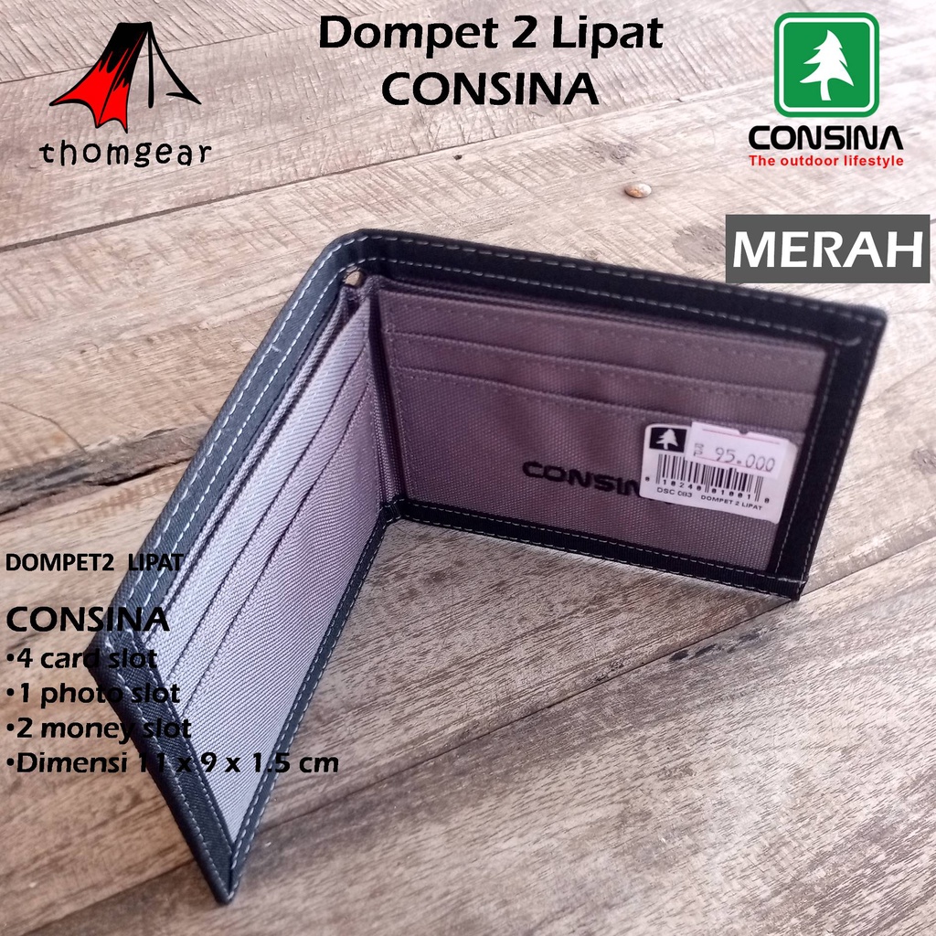 Thomgear Consina Dompet Kanvas Dompet Lipat Consina Original