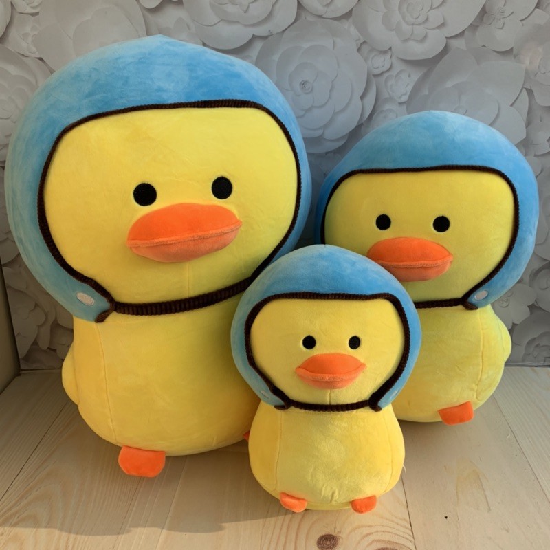 Boneka Helmet Cute Duck / Bebek - Pink &amp; Blue Helmet