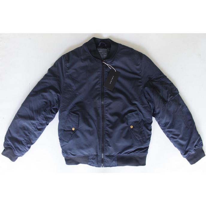 Jaket Bomber ZARA Navy Original