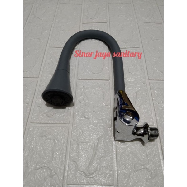 Kran flexible black model trompet / Kran sink hitam flexible meja