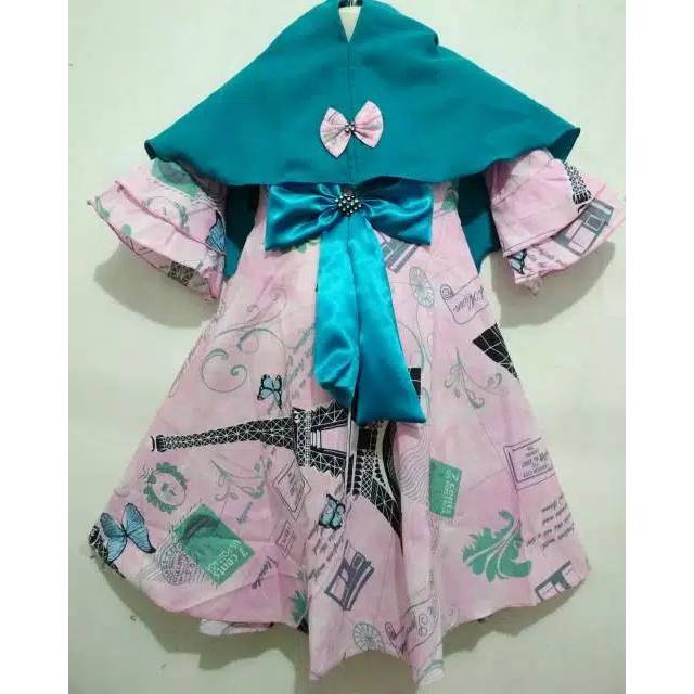 Gamis pita anak khimar grosir konveksi