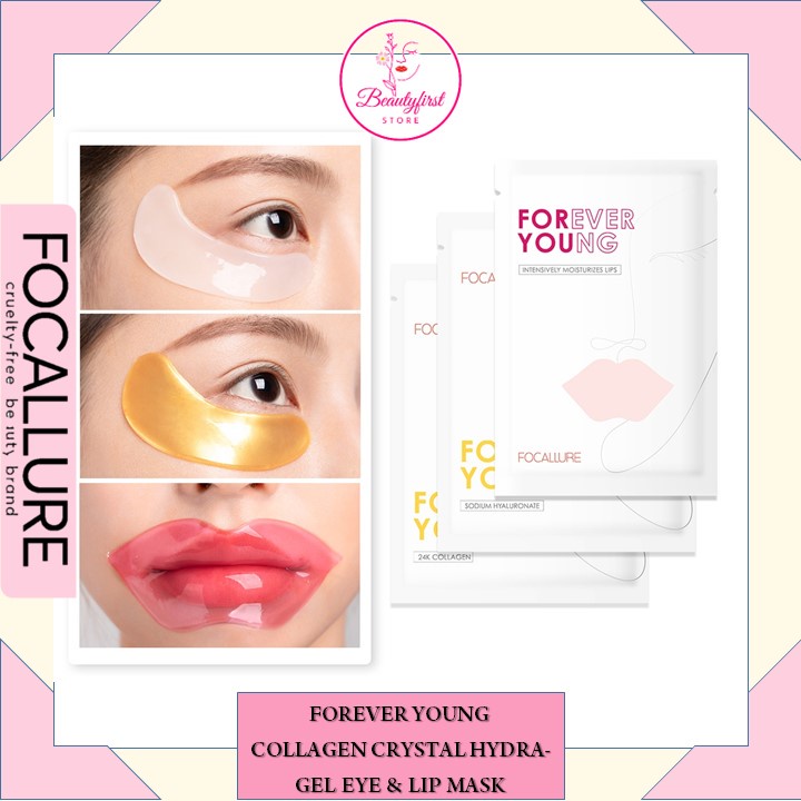 .·:*¨༺BFirst FOCALLURE Forever Young Collagen Crystal Hydra-Gel Eye Mask FASC01 FASC02 | 24K Gold Pu