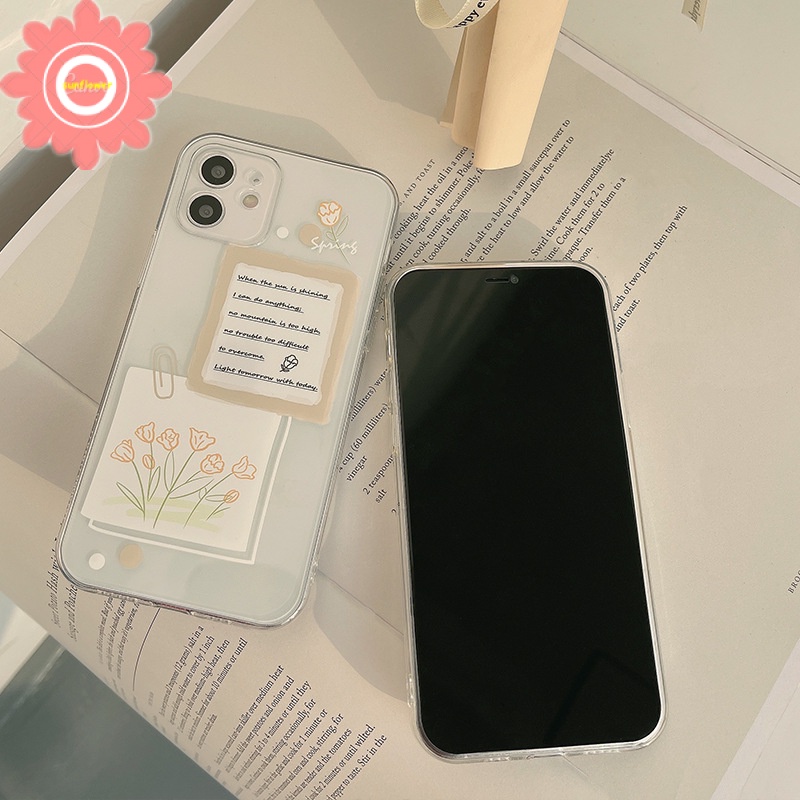 Summer Clear Case iPhone 6 6s 7 8 Plus 11 12 Pro Max X XR XS MAX SE 2020 13 Pro Max Creative Fresh Flowers Transparent Soft TPU Back Cover