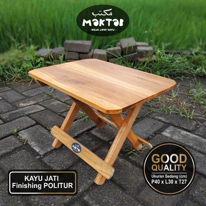 Dampar/Rekal/Meja lipat JATI KOKOH