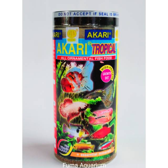 AKARI TROPICAL 100gr All Ornamental Fish Food Pakan segala jenis Ikan tropis Makanan Ikan, pellet ikan