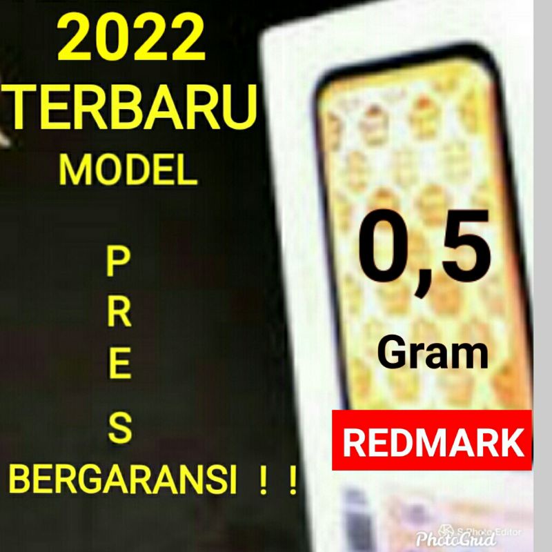 Emas LM Antam 0,5 0.5 gram gr 2022 RM Logam Mulia 0,5gr Redmark 24k certiye press Terbaru