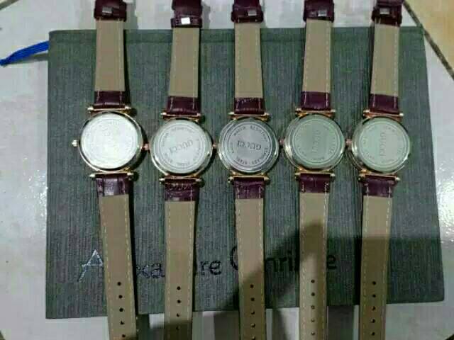 Jam Tangan Wanita Permata Mata Kecil Strap Kulit