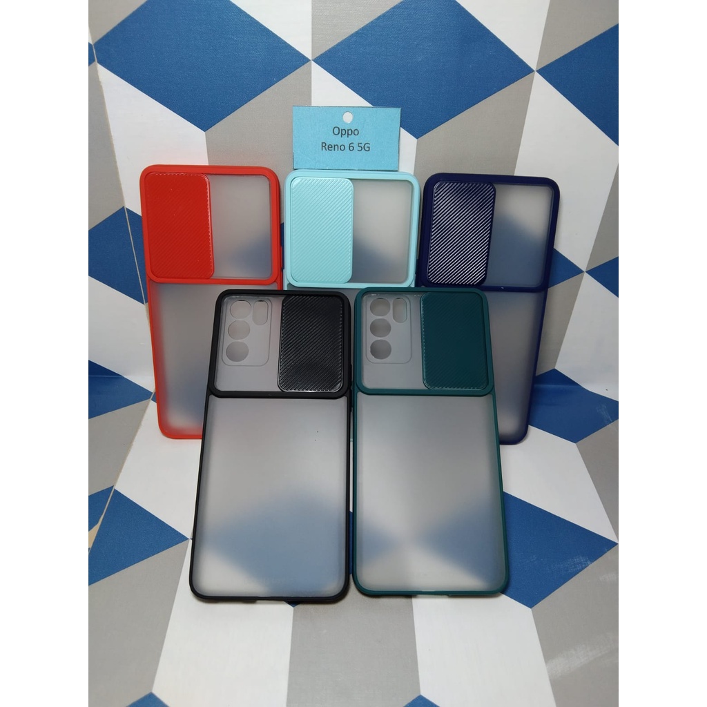 OPPO RENO 6 5G SOFT CASE DOVE PENUTUP CAMERA SLIDING