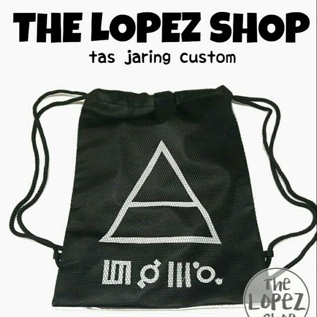 Tas Jaring 30 Seconds to Mars / DrawStringBag Triangle Thirty Second To Mars Music Rock Band Lopez