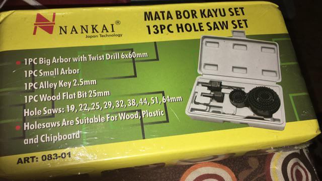 13 Set Pelubang Hidroponik Kayu / Paralon | Hole Saw Set