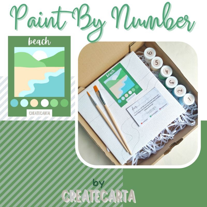 

Paint by Number|Beach Pattern|Painting Kit|by createcarta
