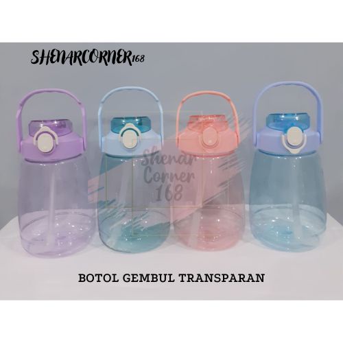 SHENAR BOTOL AIR MINUM ANAK 1.3 L FREE STIKER GEMOY GEMBUL GRADASI RAINBOW / BOTOL MINUM ANAK SEKOLAH TRANSPARAN 1300 ML/ BOTOL BENING VIRAL, SHENARCORNER168