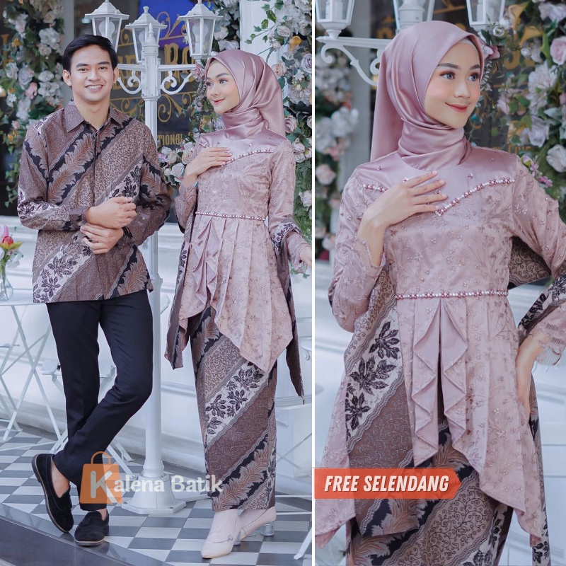 Kebaya Couple Modern Kebaya Wisuda Lamaran Baju Tunangan Batik Brukat Terbaru Baju Couple Pasangan Kondangan Terbaru 2022