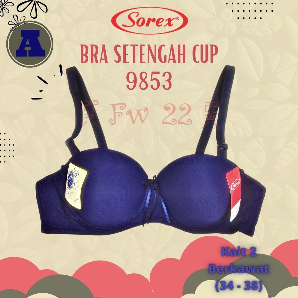 Bra Half Cup | Bra Setengah Cup Sorex 9853 dengan Kawat dan Bahan Berpori yang Super Nyaman