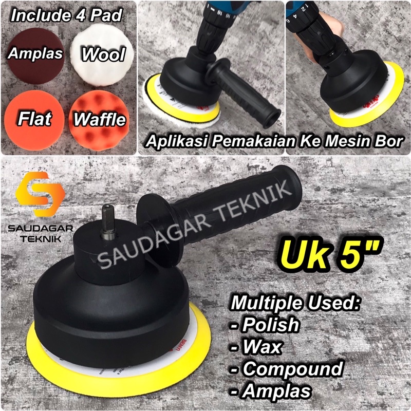 Adaptor Poles Ke Mesin Bor Adapter Polisher Adaptor Mesin Bor Ke Mesin Poles Amplas