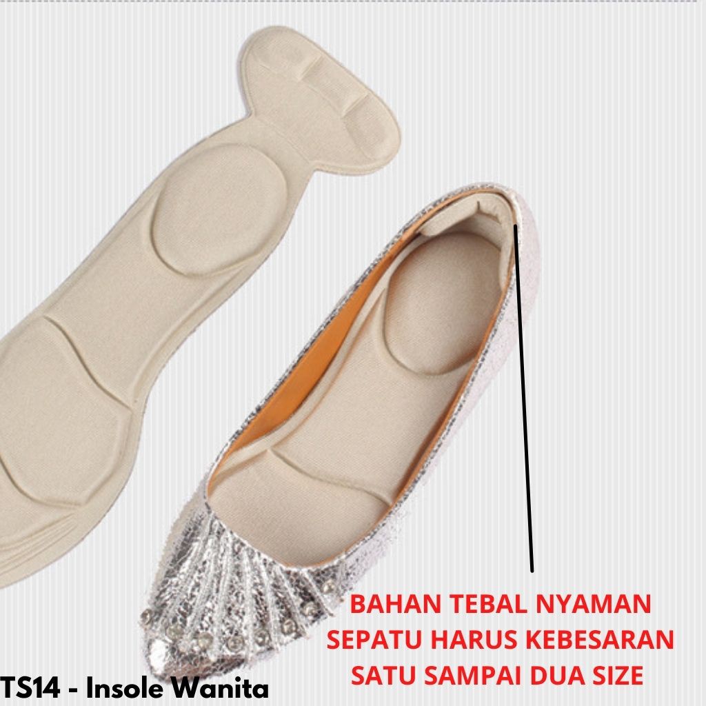 BUSA INSOLE PENGGANJAL ALAS INSOLE NYAMAN ANTI LECET 5D IMPORT TS14