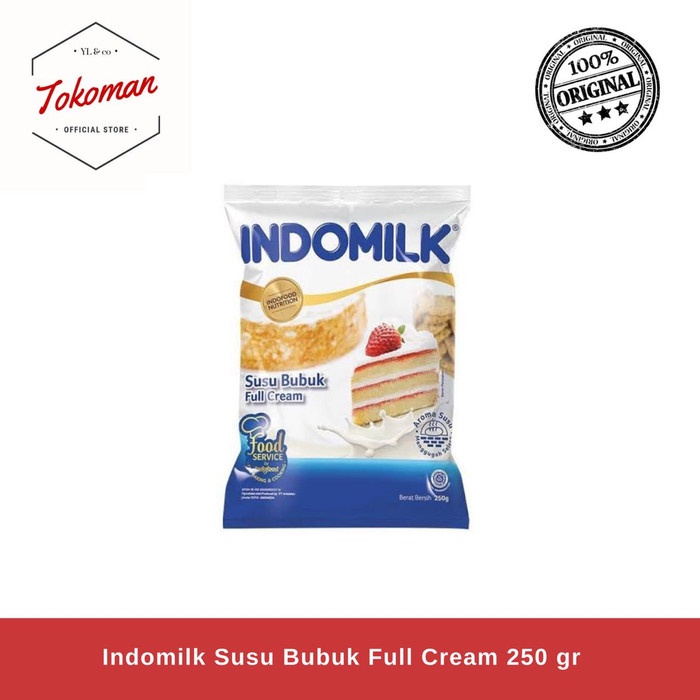 

fe20011vv Indomilk Susu Bubuk Full Cream 250Gr / 250 Gr Milk Powder Xa201As
