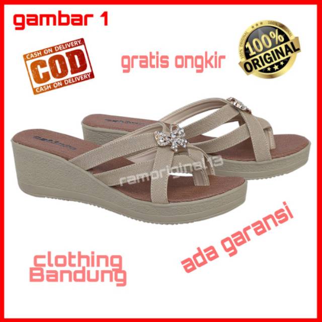 Sandal wedges wanita sendal weges wedges kekinian hak wanita dewasa ibu ibu